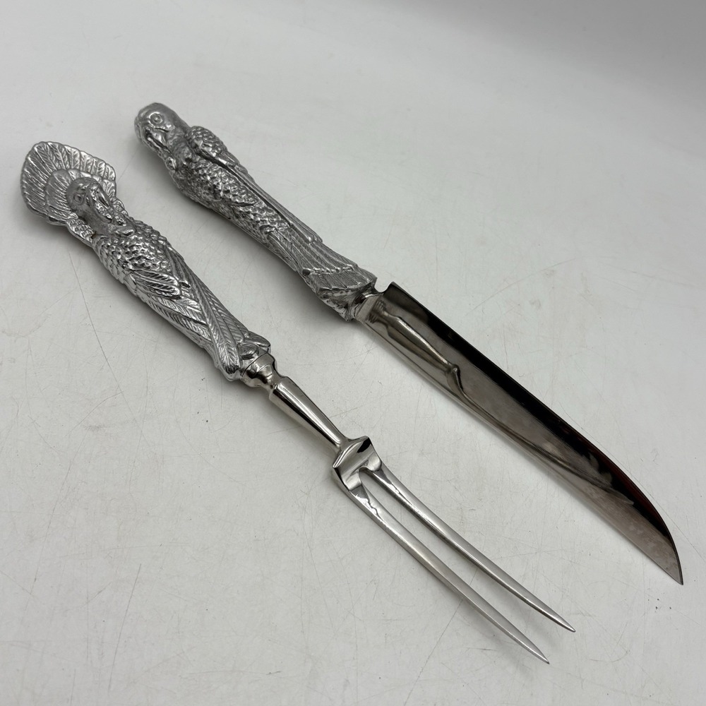 Arthur Court Turkey Carving Serving Knife & Fork